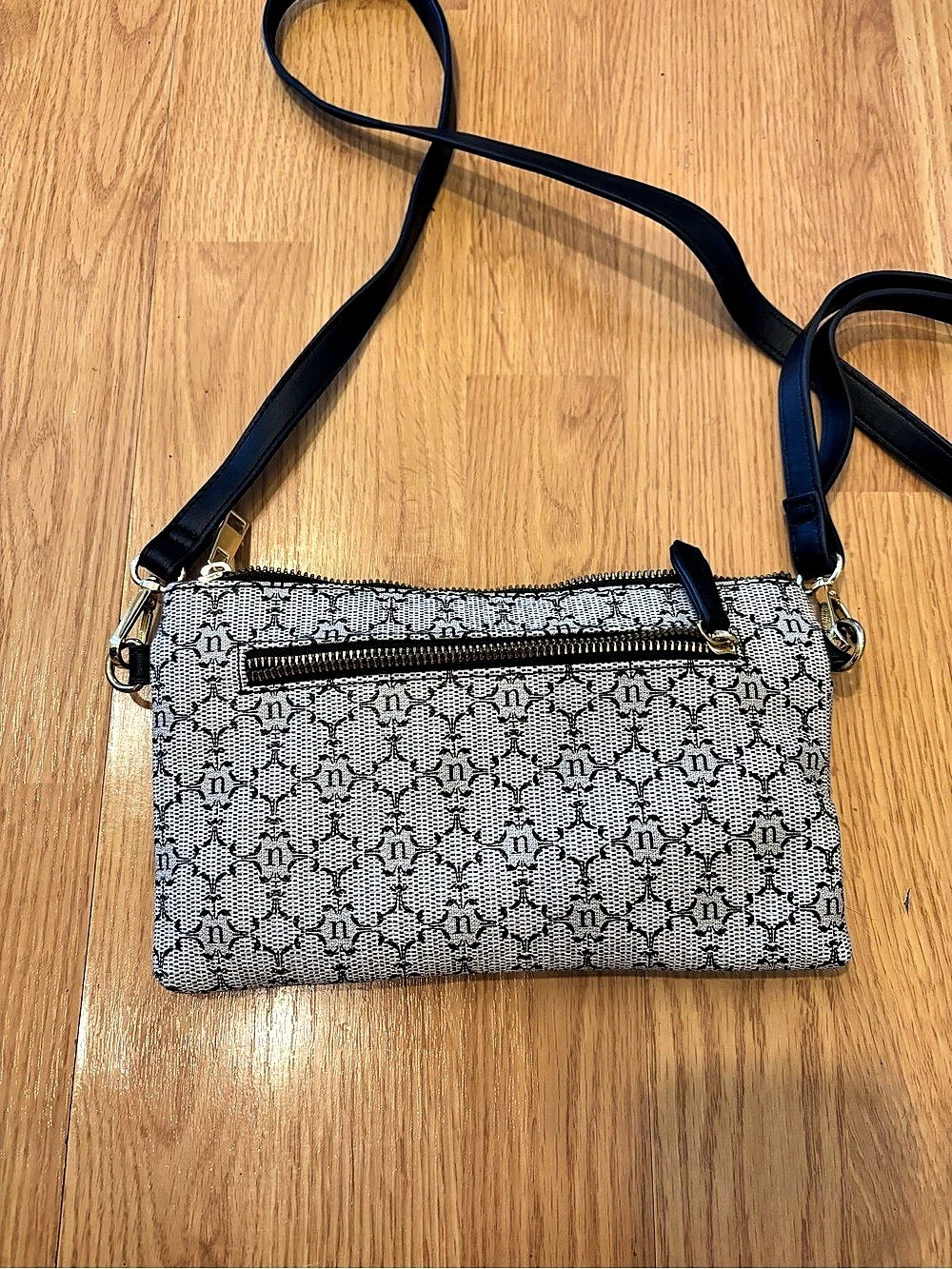 Nanette Lepore Monogram Crossbody Bag in Black & White